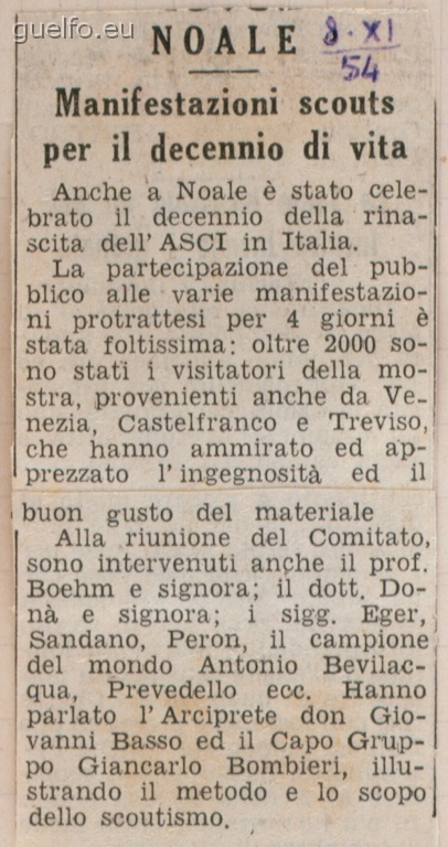 1954 - 8 SETTEMBRE